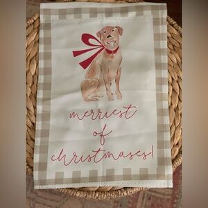 NEW Festive Dog Christmas Yard Flag